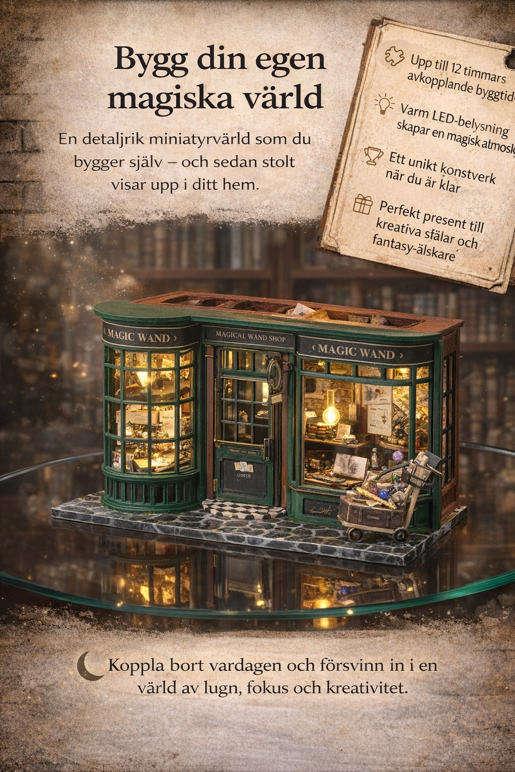 Den Hemliga Trollstavsbutiken — 3D Miniatyrbyggsats